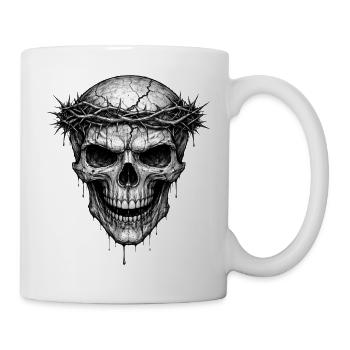 Thorn Crown Skull Gothic Horror Graphic - Mug - white - Right