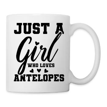 Just A Girl Who Loves Antelopes   - Tasse - Weiß - Rechts