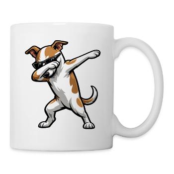 Dabbing Whippet in Comic Style - Mug - white - Right