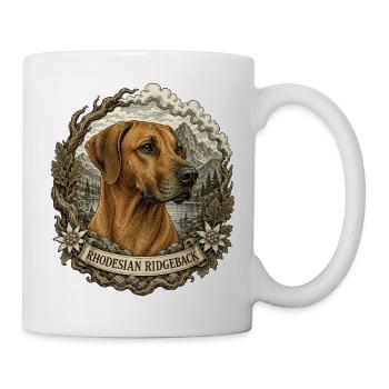 Rhodesian Ridgeback in Vintage Style - Mug - white - Right