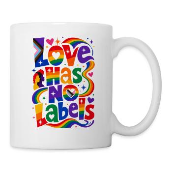 Love Has No Labels Saying for Gays & Lesbians - Mug - white - Right