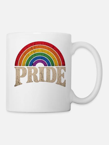 Pride Regenbogen Geschenk für LGBTQ Community - Tasse - Weiß
