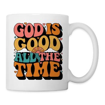 God Is Good All The Time Retro - Mug - white - Right