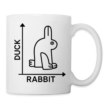 Nerd Duck Rabbit Math Physics Geek - Mug - white - Right