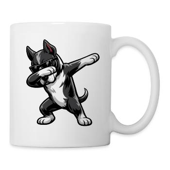 Dabbing Great Dane in comic style - Mug - white - Right
