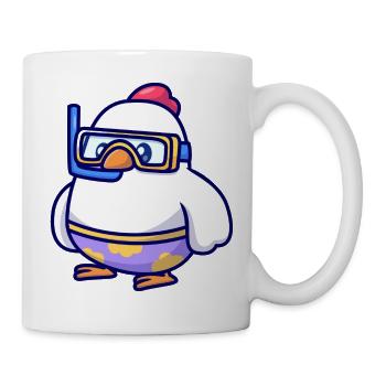 Diving Chick in Snorkel Gear - Mug - white - Right