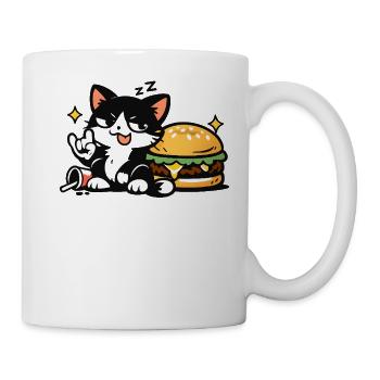 Chat rebelle endormi – Non, je fais la sieste - Mug blanc - blanc - Droite