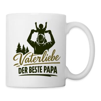 Vaterliebe: Der beste Papa - Tasse - Weiß - Rechts