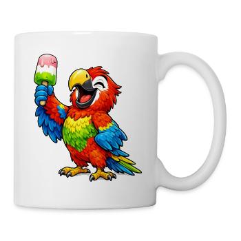 Papagei mit einem Eis - Mug - white - Right