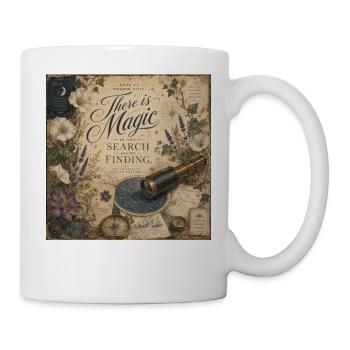 There Is Magic Telescope Poster Nostalgia Decoration - Mug - white - Right
