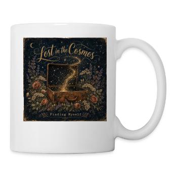 Lost in the Cosmos Vintage Poster Starry Sky - Mug - white - Right