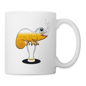 Beer Drinking Chameleon - Mug - white - Right