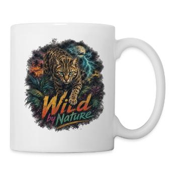 Tropical Bengal Cat with Lightning - Mug - white - Right