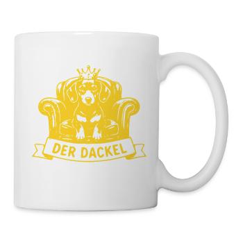Dackelthron Hier regiert der Dackel - Tasse - Weiß - Rechts