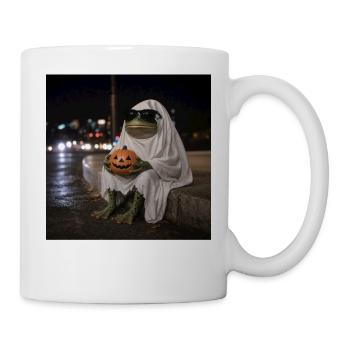 Frog Ghost Sunglasses T-Shirt Halloween - Mug - white - Right