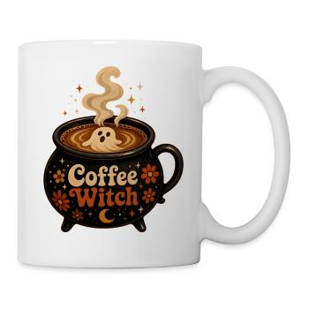 Coffee Witch Cauldron T-Shirt Coffee Ghost - Mug - white - Right