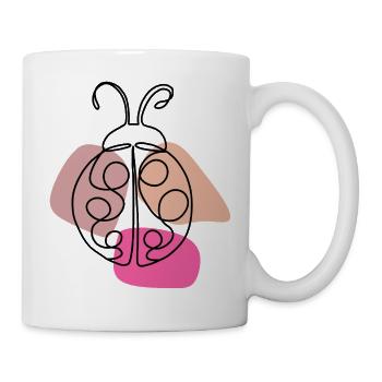 Lineart Ladybug Design - Mug - white - Right