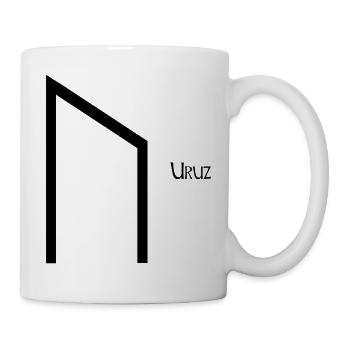 Rune Uruz nommée Black – Viking Futhark - Mug blanc - blanc - Droite