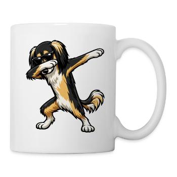 Dabbing Saluki in comic style - Mug - white - Right