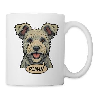 Pumi Retro Vintage Comic Hungarian Shepherd Dog - Mug - white - Right