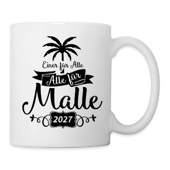 Einer Für alle Malle - Tasse - Weiß - Rechts