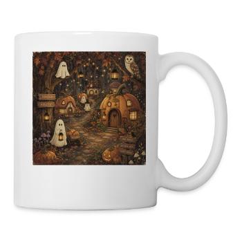 Sweat à capuche Pumpkin House Pumpkin House Automne Vintage - Mug blanc - blanc - Droite