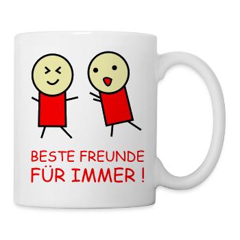 Beste Freunde Für Immer Duo - Tasse - Weiß - Rechts