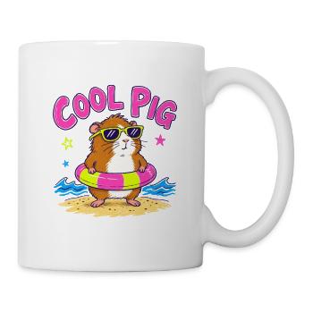 Cool Guinea Pig Sunglasses Summer Fun - Mug - white - Right