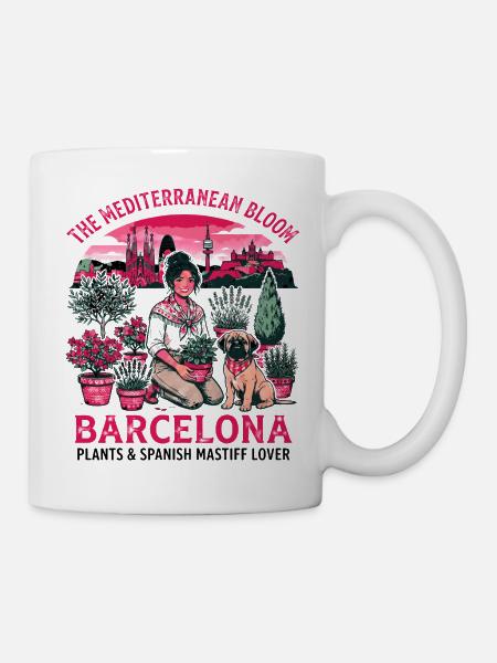 The Barcelona Plants And Spanish Mastiff Lover - Kop/krus - hvid