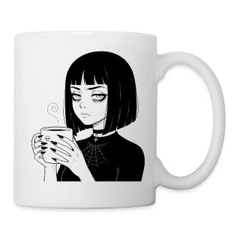 Tasse à café gothique sombre - Mug blanc - blanc - Droite