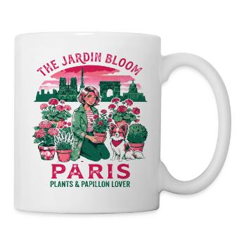 The Paris Botanical Garden Slogan With French - Tasse - Weiß - Rechts