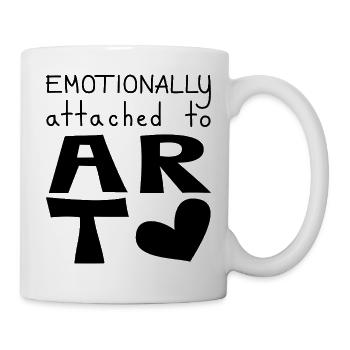 Emotional an Kunst gebunden, schwarz - Tasse - Weiß - Rechts
