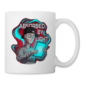 Fasziniert von einem Zombie-Bildschirm - Tasse - Weiß - Rechts