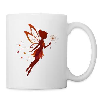 Fee Herbst Herbstfee – Wünsche & Loslassen - Tasse - Weiß - Rechts