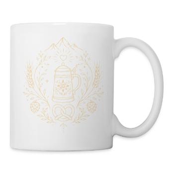 Bierkrug – Bierfest im Oktober Motiv - Tasse - Weiß - Rechts