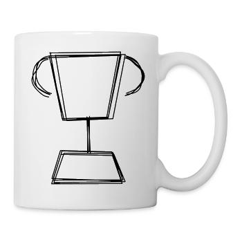Pokal handgezeichnet - Tasse - Weiß - Rechts