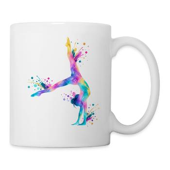 Turnerin Gymnastik Handstand  - Tasse - Weiß - Rechts