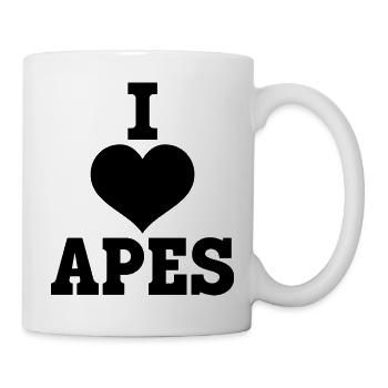 I Love Apes - Tasse - Weiß - Rechts