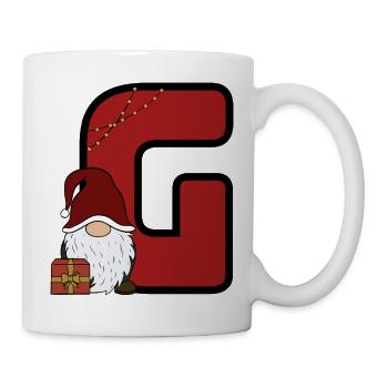 G-Weihnachtsgnom und Geschenk - Tasse - Weiß - Rechts