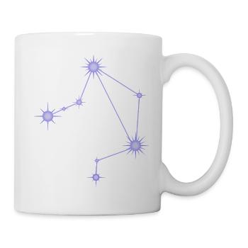 Waagestern Sternbild Tierkreiszeichen Lila - Tasse - Weiß - Rechts