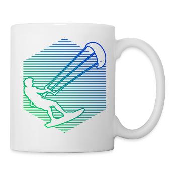 Die Wassersportler und Kitesurfing passen zusammen - Tasse - Weiß - Rechts
