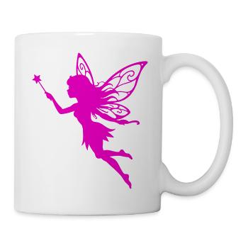 Rosafarbene Fee mit Sternenzauber - Tasse - Weiß - Rechts