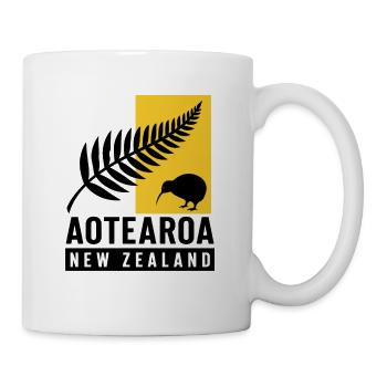 Aotearoa - New Zealand - Kiwi - Neuseeland - Tasse - Weiß - Rechts