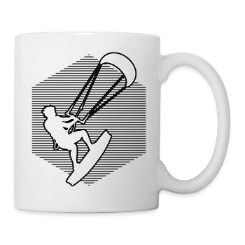 Die Wassersportler und Kitesurfing passen zusammen - Tasse - Weiß - Rechts