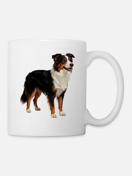 Profil des Australian Shepherd Dogs - Tasse - Weiß