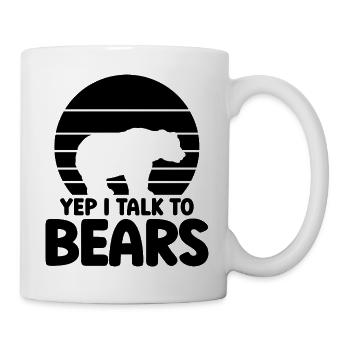 Bärensilhouette Statement - Tasse - Weiß - Rechts