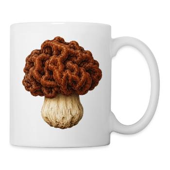 Gyromitra Gehirnpilz-Mütze - Tasse - Weiß - Rechts