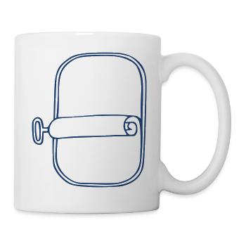 Fischdose Dose - Tasse - Weiß - Rechts
