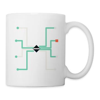 Tech Circuit Kreuzung - Tasse - Weiß - Rechts