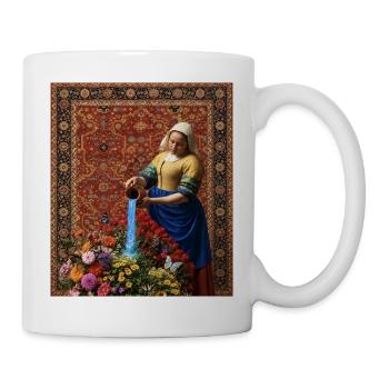 Renaissance-Dame streut Blumen - Tasse - Weiß - Rechts